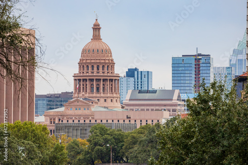 Overcast view of Texas Capitol photo