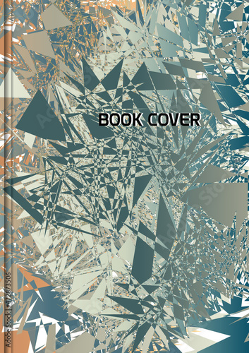Book cover vector template with abstract geometric shape