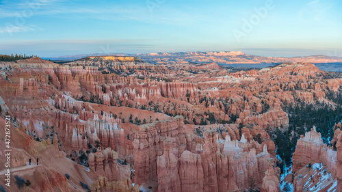 USA, Utah, Iconic Hoodoos in the amphitheater of Bryce Canyon National Park.