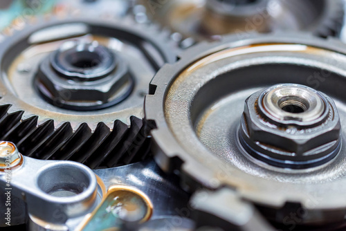Wallpaper Mural Close-up helical gears in car automatic transmission Torontodigital.ca