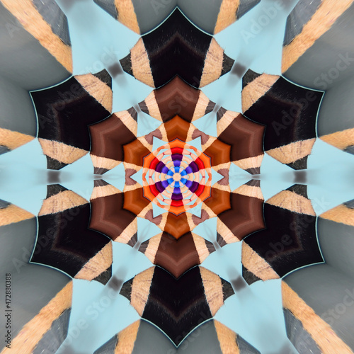 Fraktales Mandala Muster in Sternenform