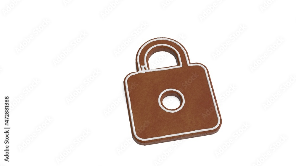 3d rendering of gingerbread symbol of web isolated on white background 3d rendering of gingerbread symbol of web isolated on white background