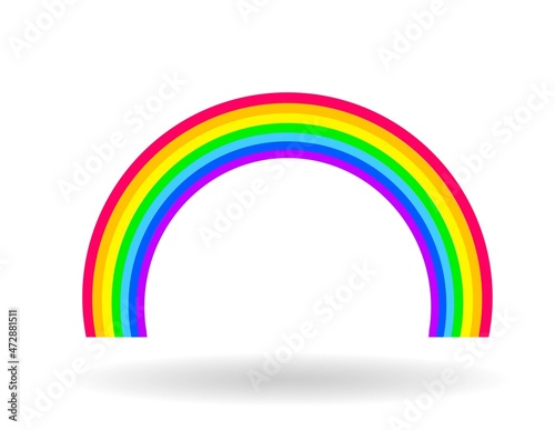 Rainbow icon. Cartoon, childish image. Logo design. Sweetheart multicolored
vector illustration. Home decoration. Forms for printing.
