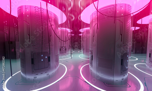 Valokuva cyberpunk instance room scene