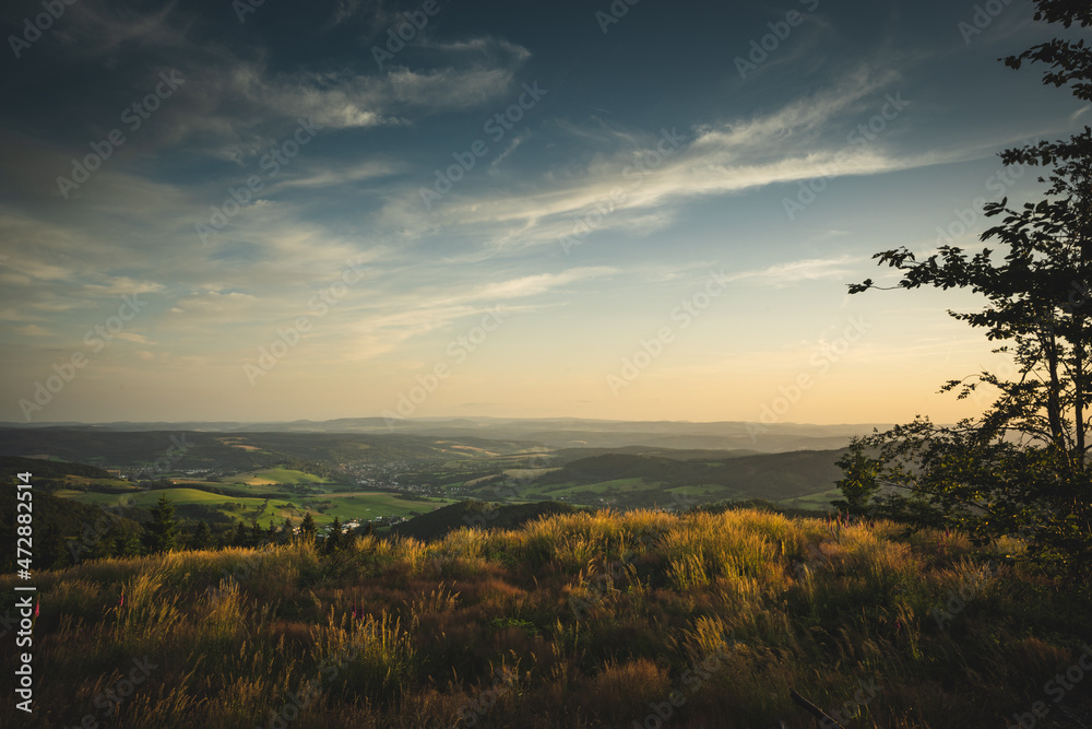 Blick in den Thüringer Wald vom Höhnberg bei Floh-Seligenthal