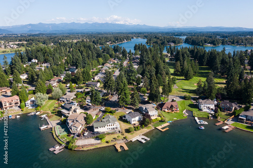Obraz na plátne USA, Washington State, Lake Tapps
