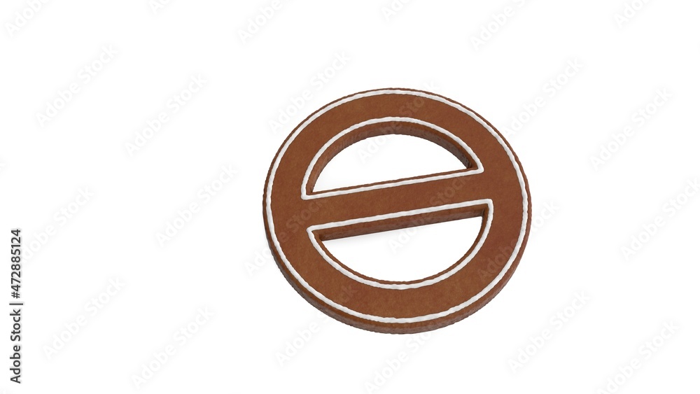 3d rendering of gingerbread symbol of salt symbol isolated on white background 3d rendering of gingerbread symbol of salt symbol isolated on white background