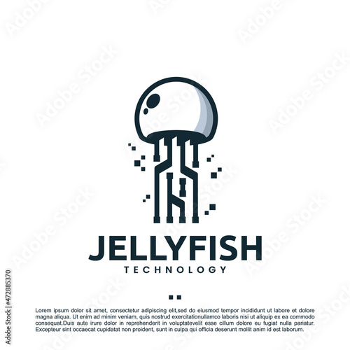 jellyfish ,technology ,logo design template