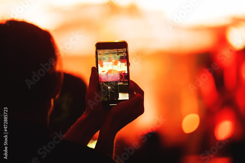 Phone at a rock concert