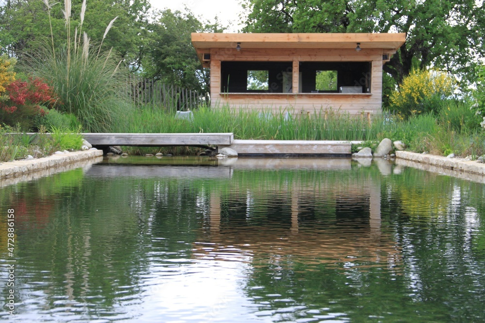 Obraz premium Photo d'une magnifique piscine naturel