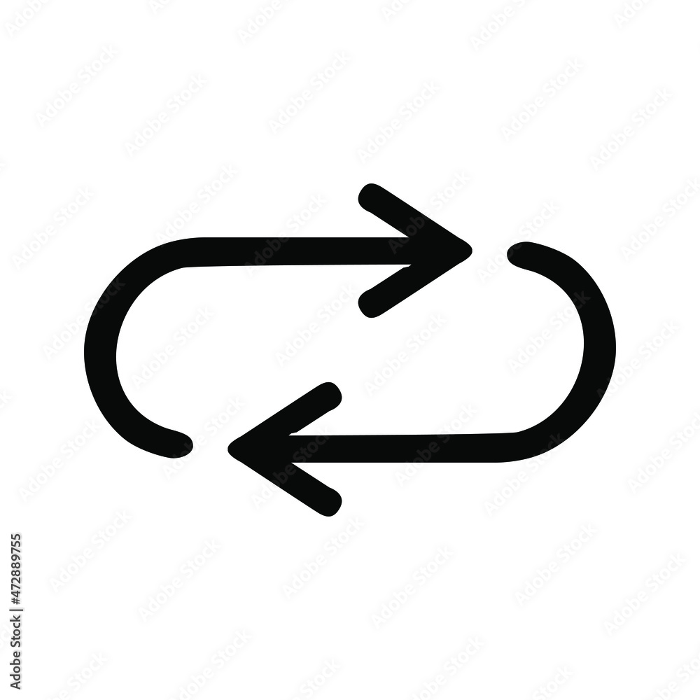 Repeat Icon. Repeat icons graphic design vector sign symbols for your project. Flat design style. Vector illustration on white background Repeat Icon. Repeat icons graphic design vector sign symbols for your project. Flat design style. Vector illustration on white background