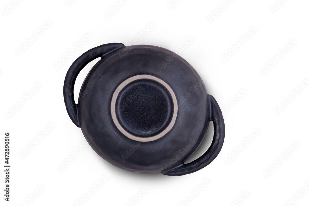 Black Ceramic pottery isolated on white background Black Ceramic pottery isolated on white background