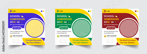 School Admission Post Banner Instagram