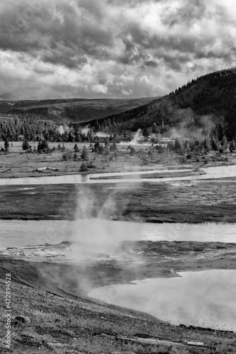 USA, Wyoming. Middle Geyser Basin, Yellowstone National Park.