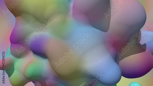 Abstract background with morphing shapes in an animated seamless loop