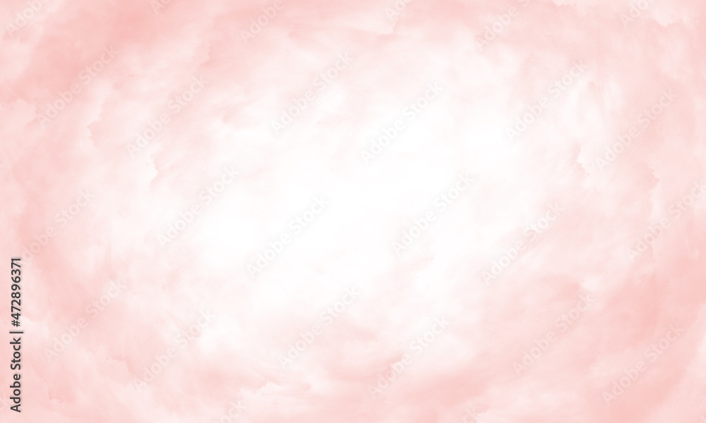 Abstract translucent watercolor background in pink tones. Copy space, horizontal banner.