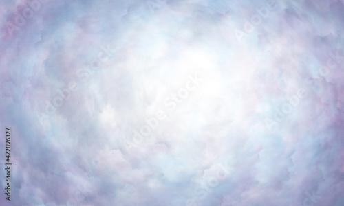 Abstract translucent watercolor background in blue, purple and blue tones. Copy space, horizontal banner.