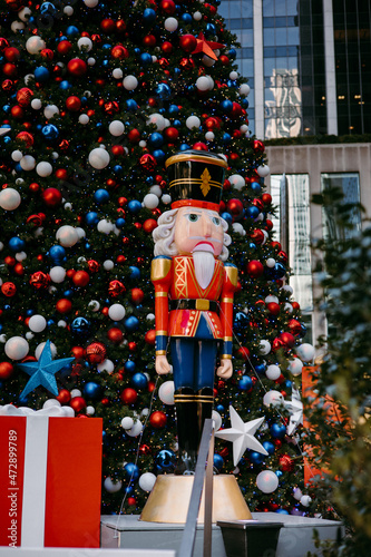 Nutcracker near the Christmas tree, NY