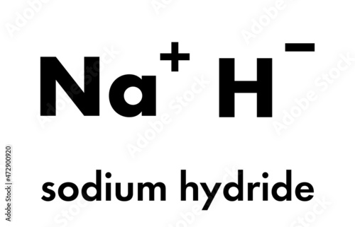 Sodium hydride, chemical structure. Skeletal formula.