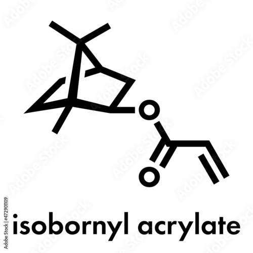 Isobornyl acrylate molecule. Skeletal formula.