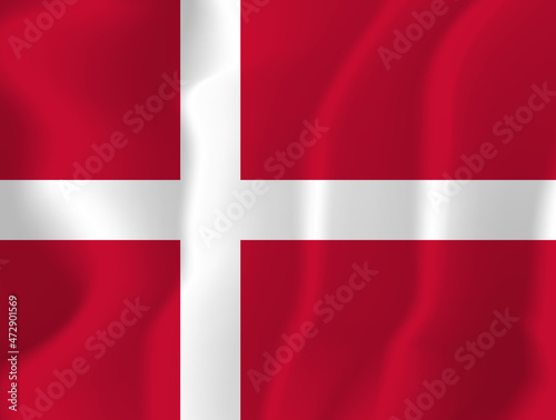 Denmark national flag soft waving background illustration