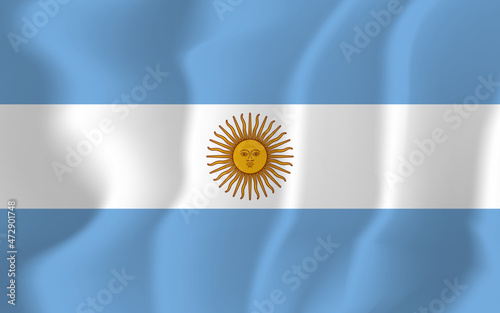 Argentina national flag soft waving background illustration