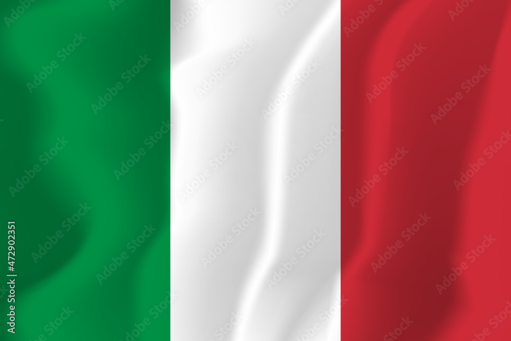 Italy national flag soft waving background illustration