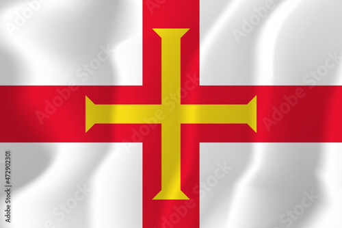 Guernsey national flag soft waving background illustration