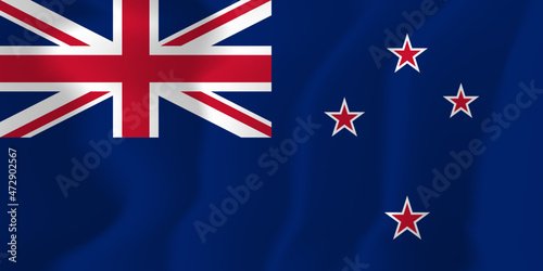 New Zealand national flag soft waving background illustration