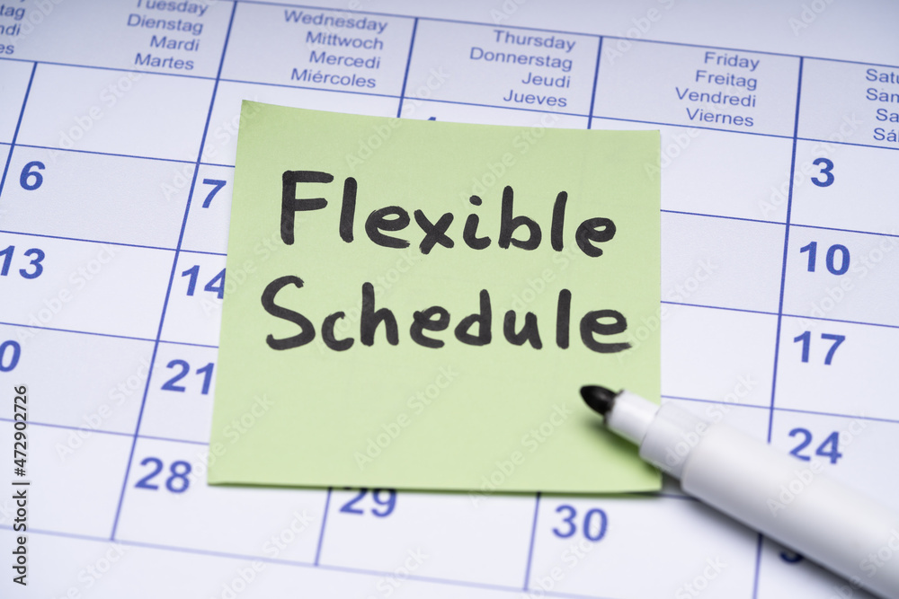 Obraz premium Flexible Work Schedule Concept