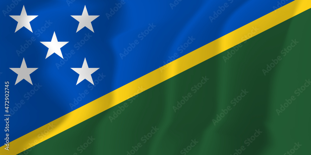 Solomon Islands national flag soft waving background illustration Solomon Islands national flag soft waving background illustration