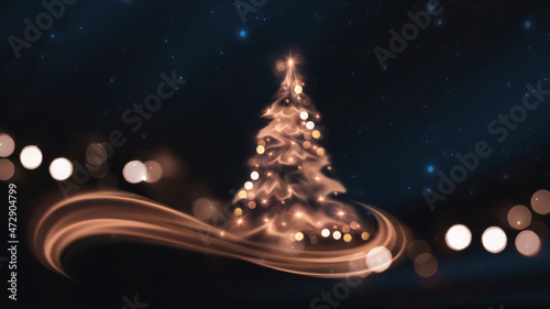 Dark festive background wit...