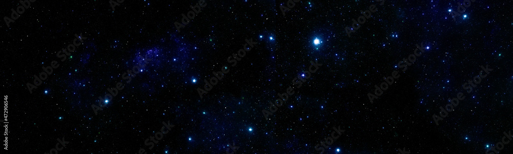 Night starry sky with nebulae in deep space