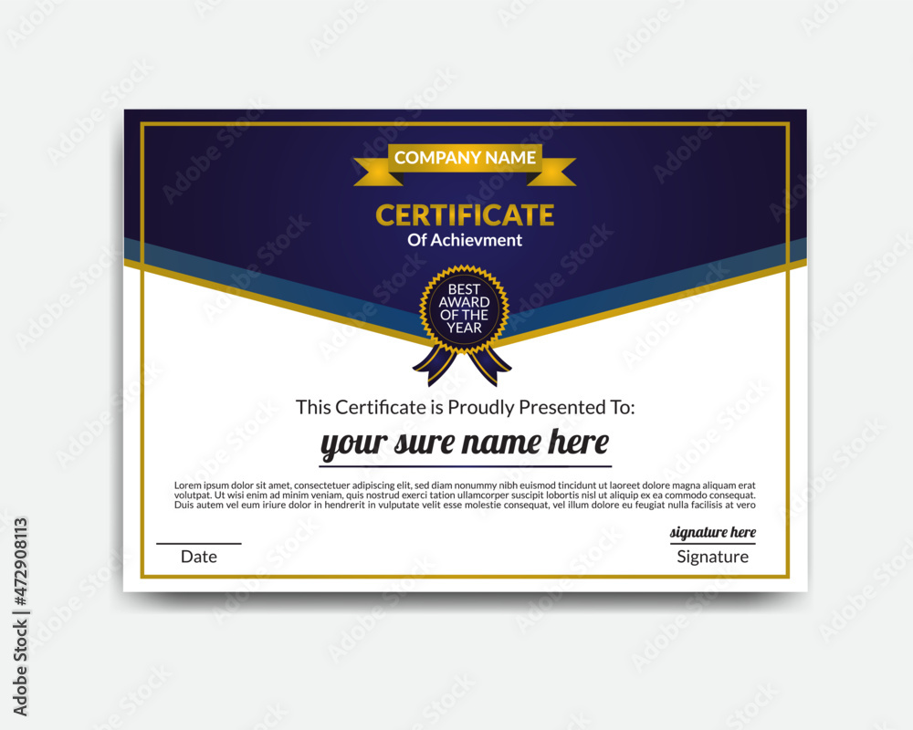 high school certificate designs