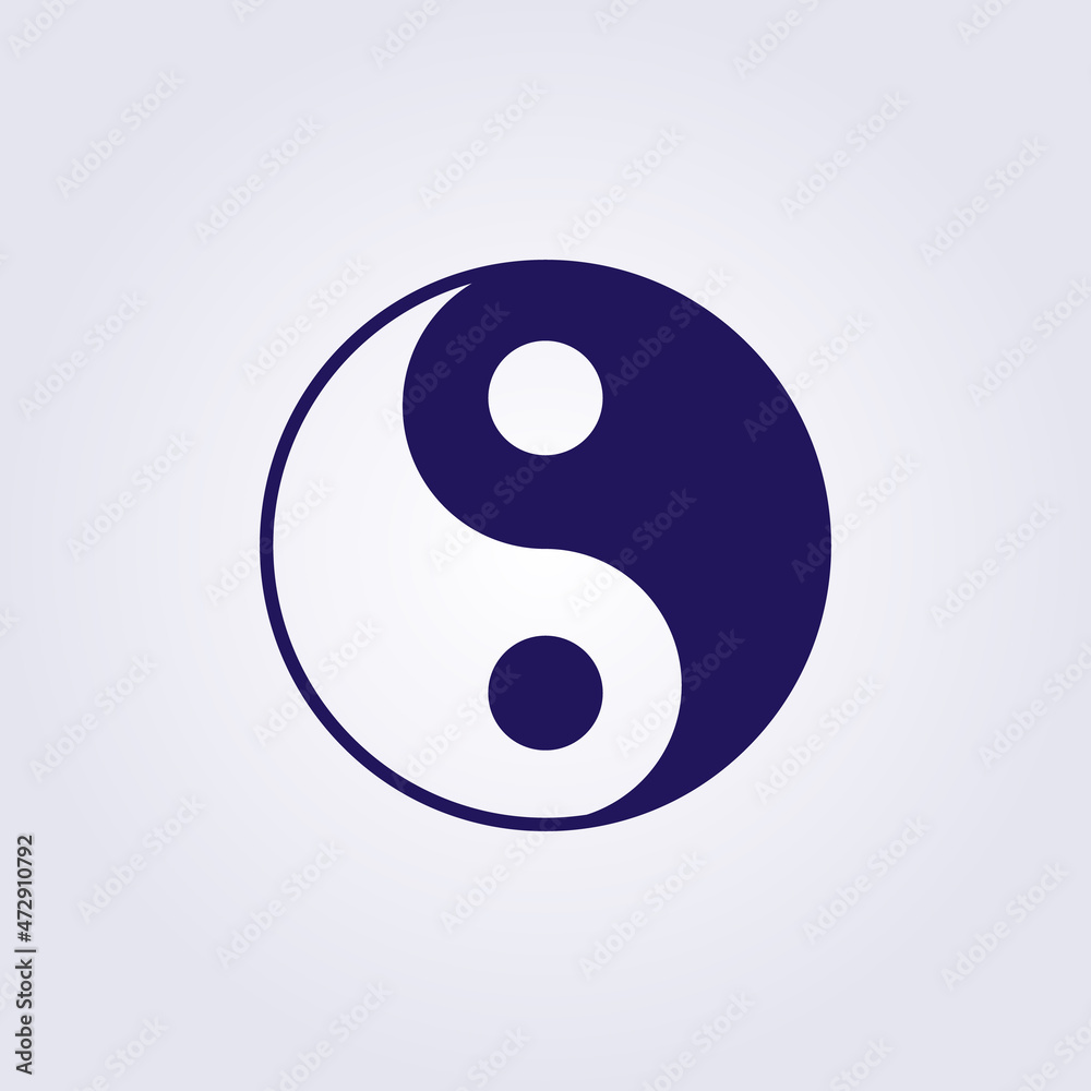 simple yin yang icon symbol vector illustration logo design simple yin yang icon symbol vector illustration logo design