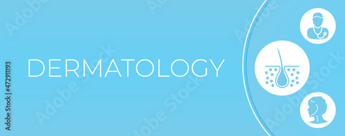 Pastel Blue Dermatology Beauty and Healthcare Background Banner