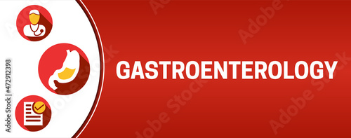 Red Gastroenterology Banner Bacground Design