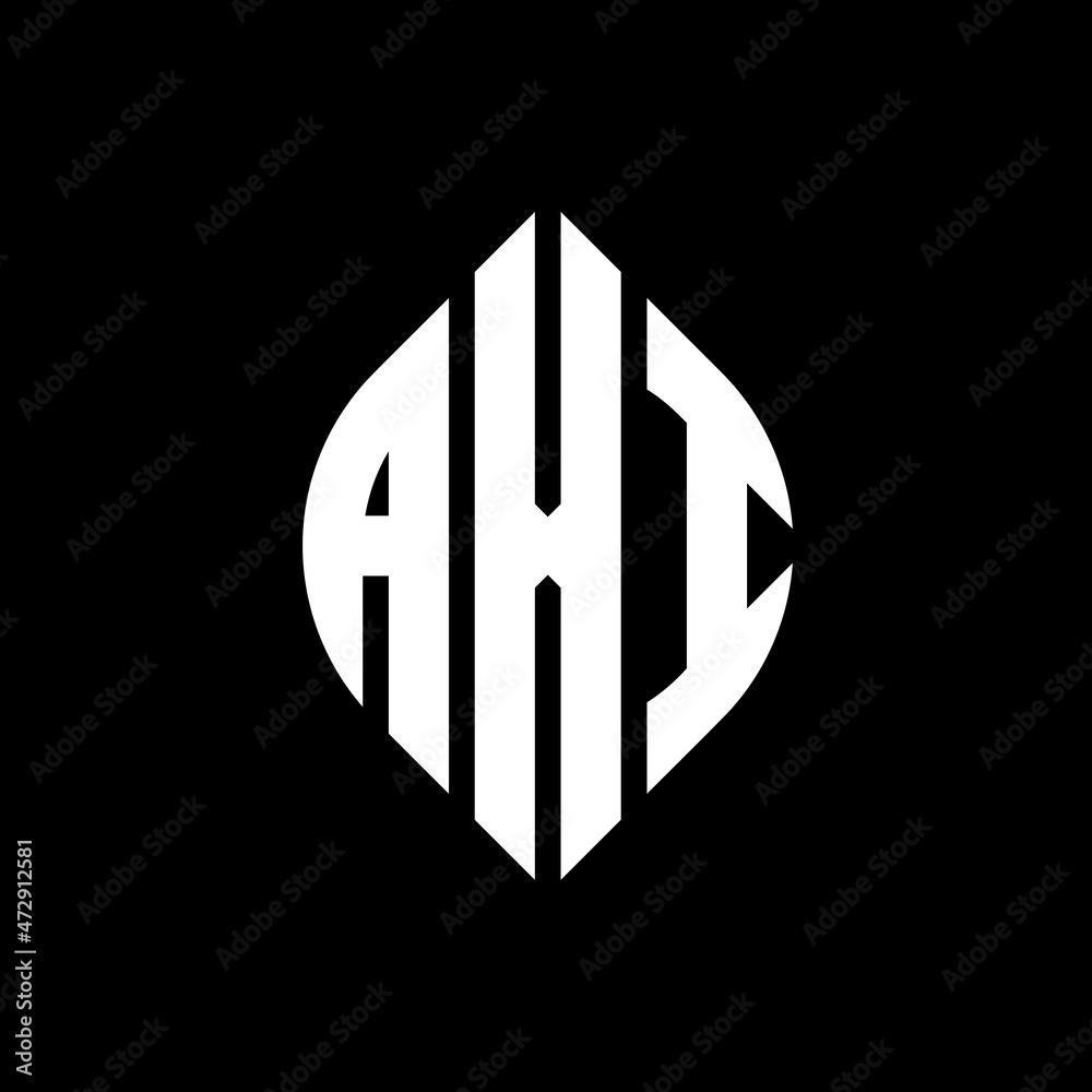 AXI Circle Letter Logo Design With Circle And Ellipse Shape AXI Ellipse Letters With 