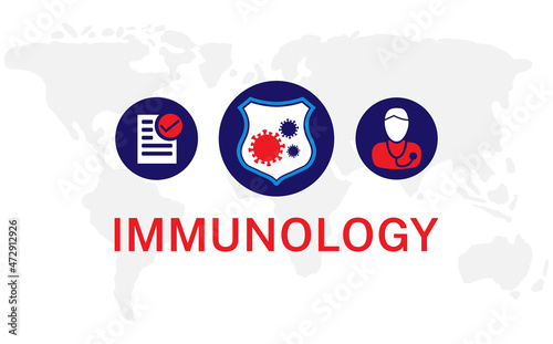 White Immunology Illustration Background Banner