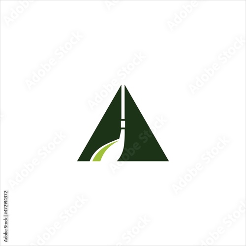 letter a logo vector golf template