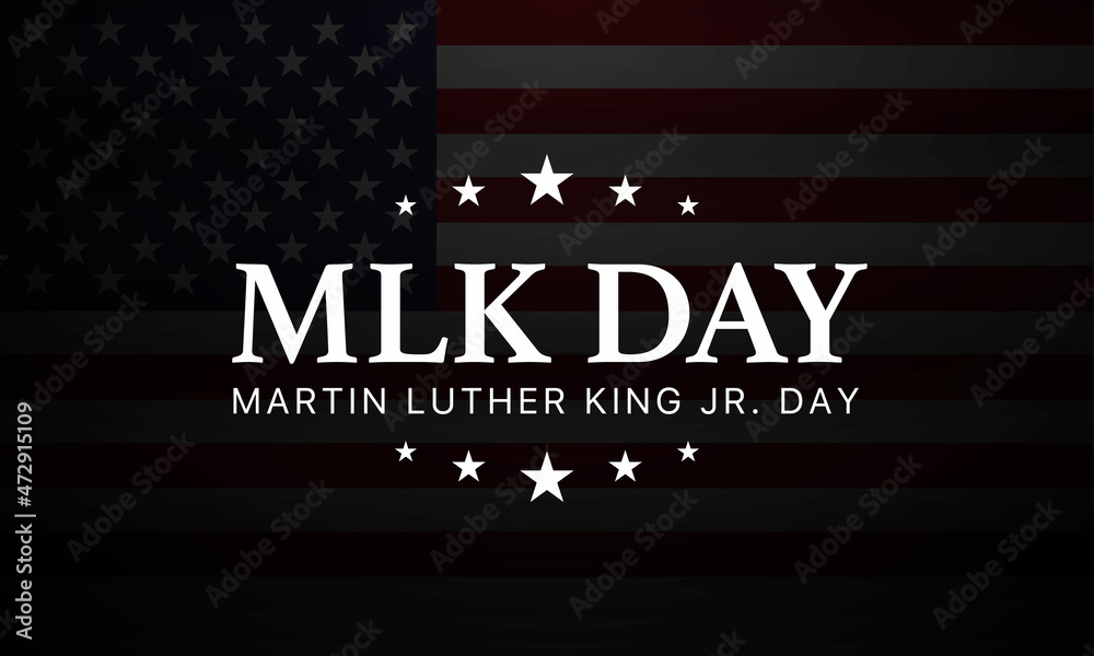 martin luther king day banner layout design, vector illustration - obrazy, fototapety, plakaty 