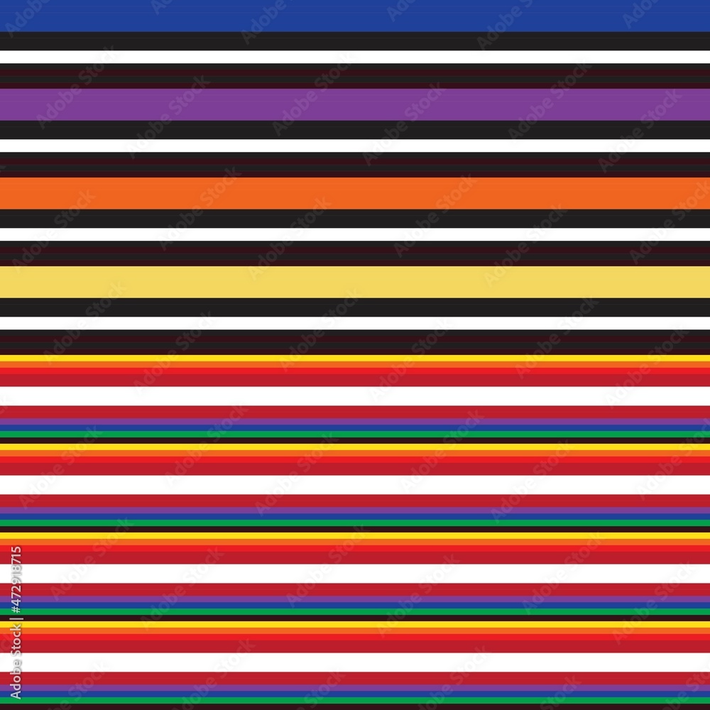 Obraz premium Double Rainbow Striped seamless pattern design
