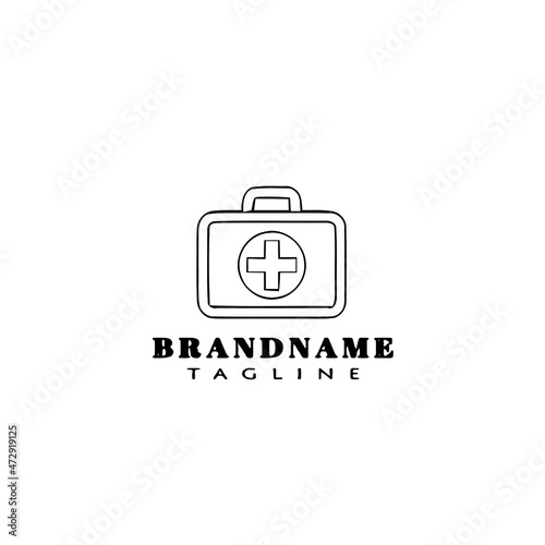 doctor bag logo icon design template black isolated illustration