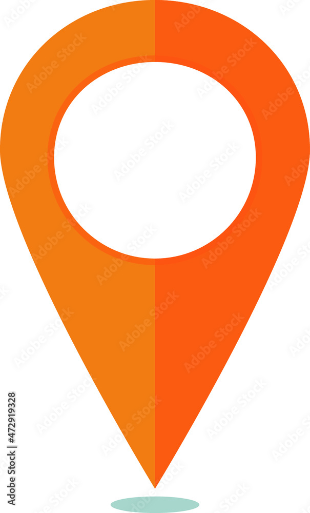 Illustration of a simple map pin Illustration of a simple map pin