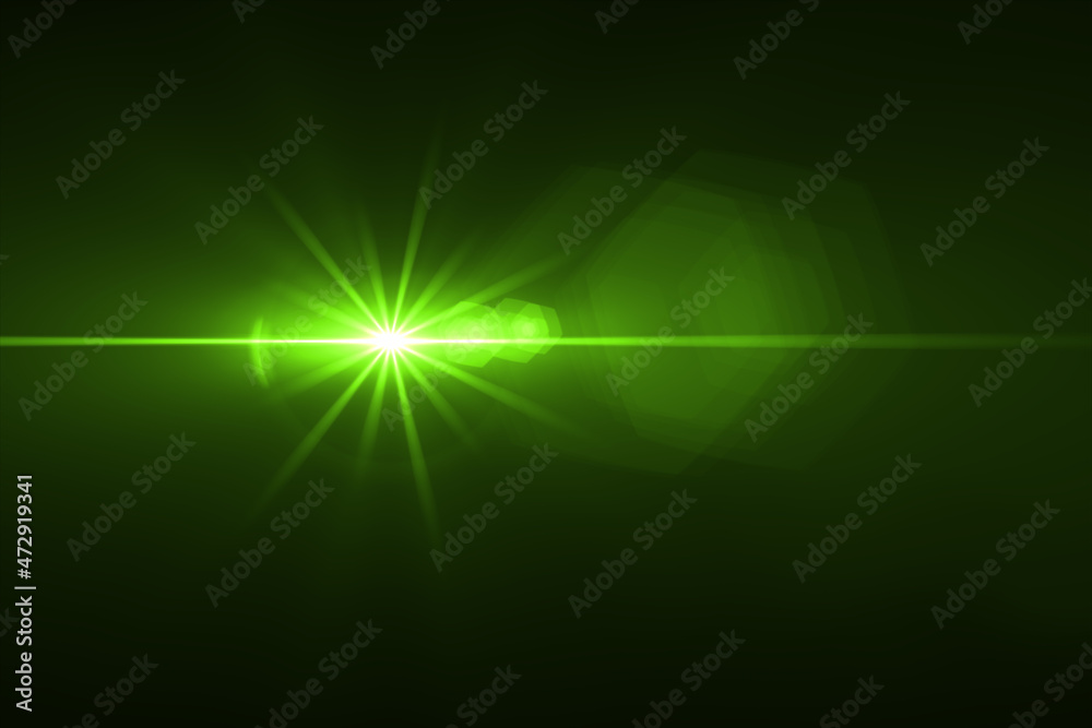 Beautiful optical lens flare effect 