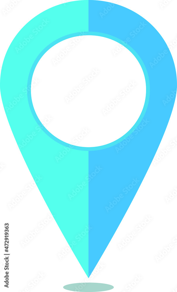 Illustration of a simple map pin Illustration of a simple map pin