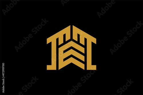 Letters MEM logo design vector. MEM monogram real state logo sign.