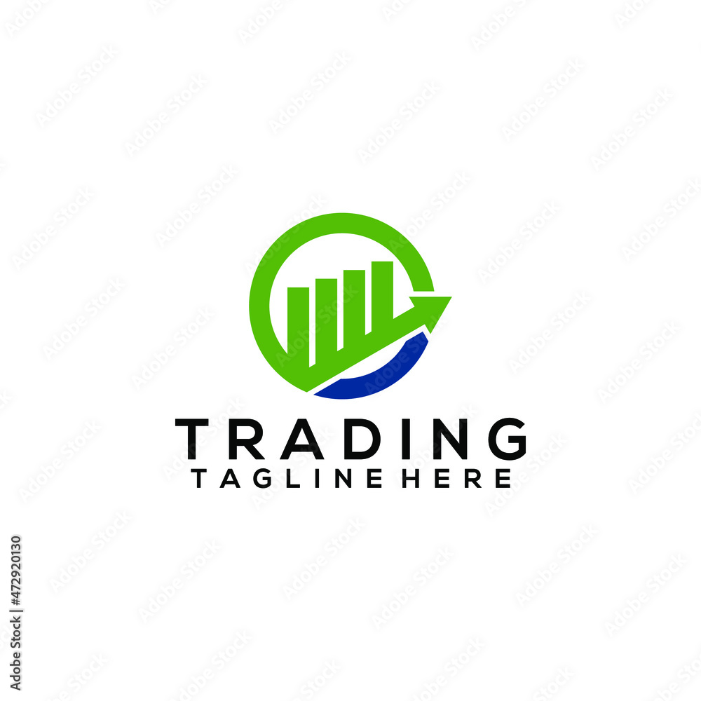 Financial Logo Concept for Trading Logo. Trading Logo Template Vector