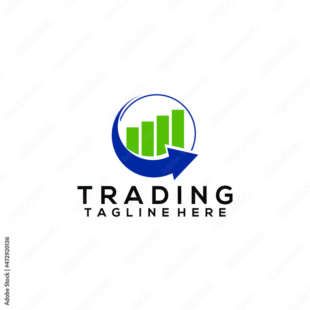 Financial Logo Concept for Trading Logo. Trading Logo Template Vector Financial Logo Concept for Trading Logo. Trading Logo Template Vector