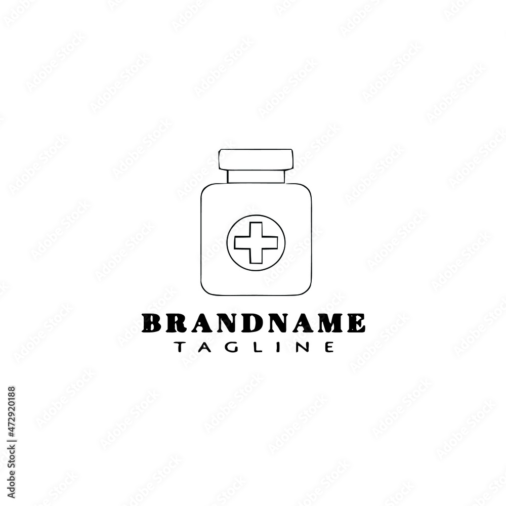 pill with bottle or box logo icon cartoon design vector cute pill with bottle or box logo icon cartoon design vector cute